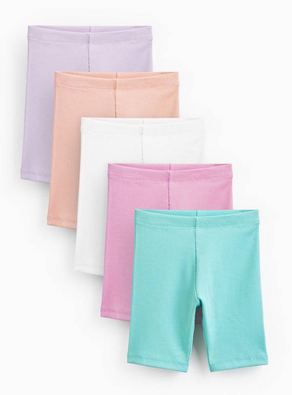 Assorted Colours Cycle Shorts 5 Pack 9 years